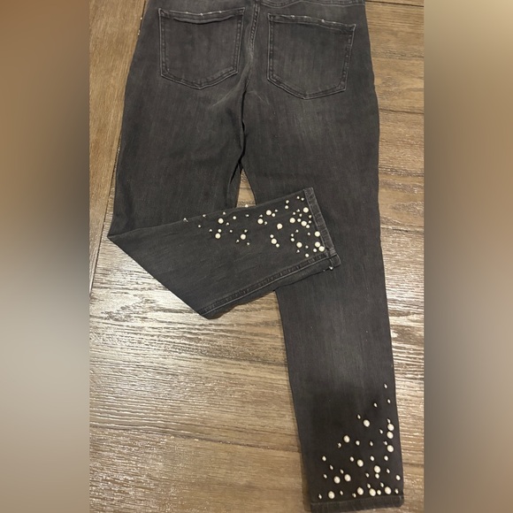 Express Gray Women's Jeans with Pearl/Metal Embellishments - Picture 4 of 5